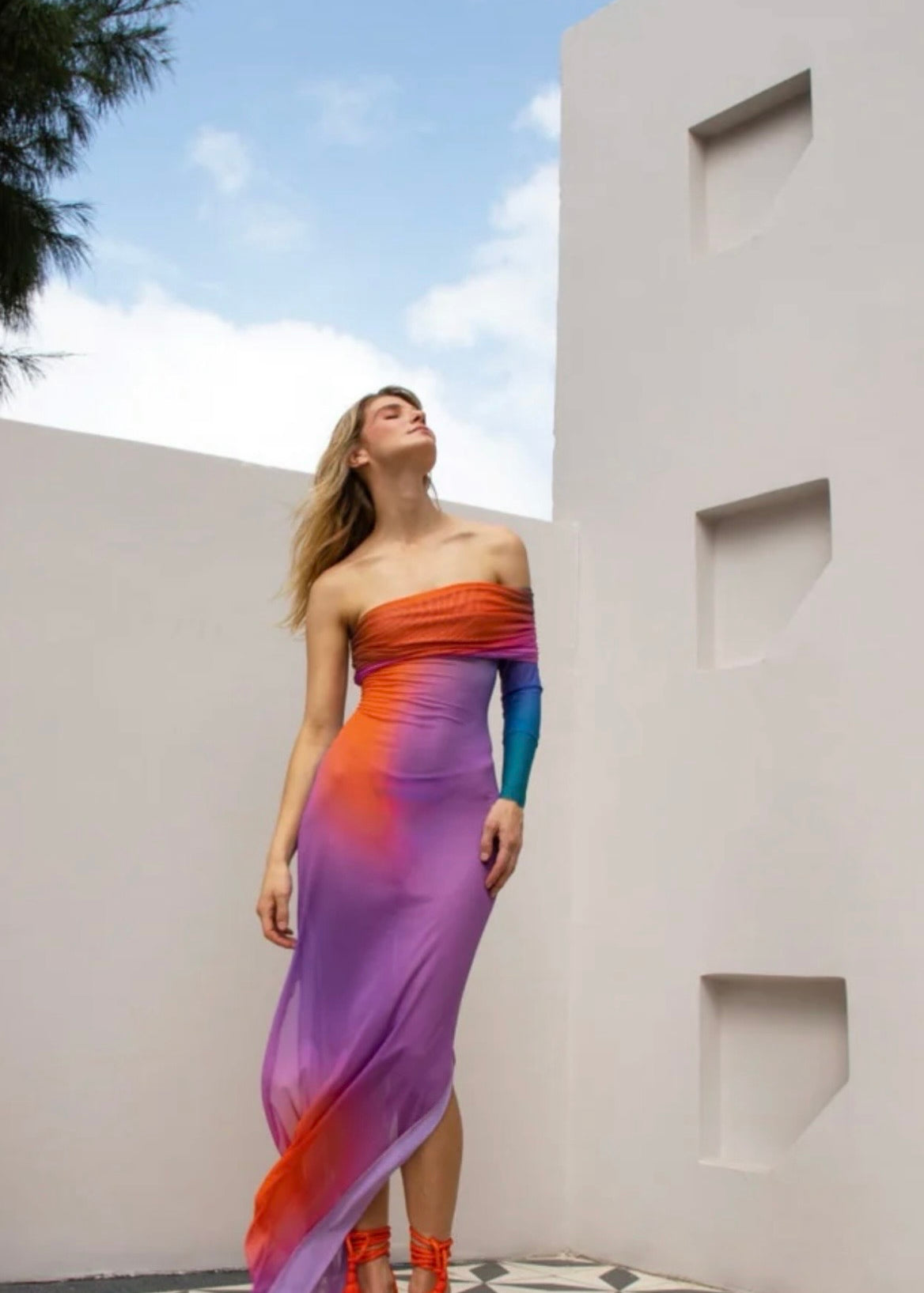 Aurora Boreal Mesh Dress