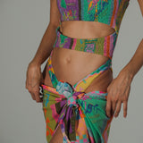 Malambito Cover Up MOKANÁ: Long versatile pareo and beach wrap made in Colombia with vibrant tropical prints.